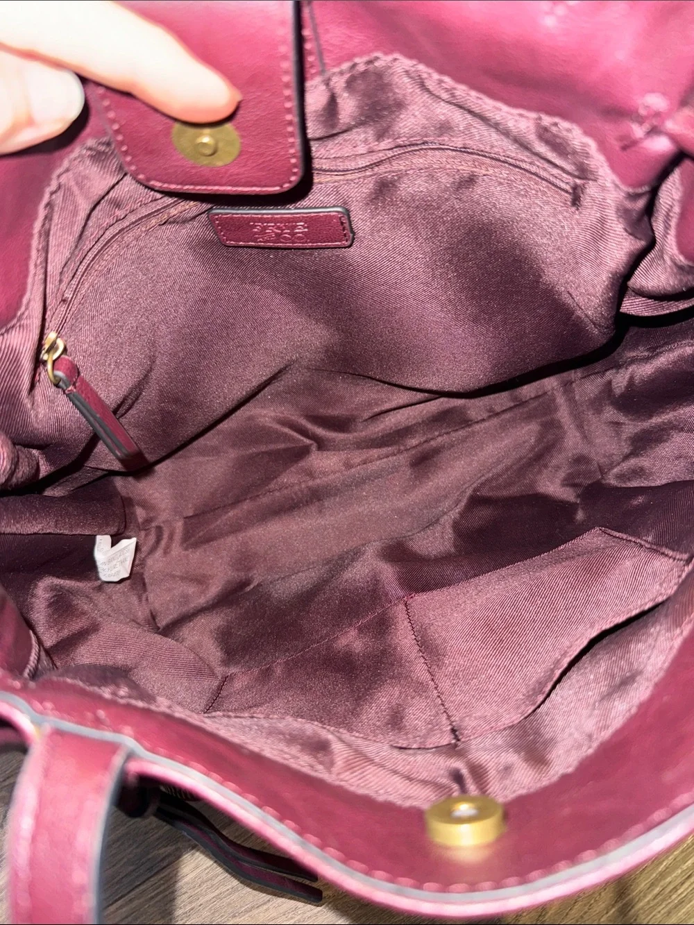 Frye and Co. Vegan Barolo Burgundy Red Tote Shoulder Bag